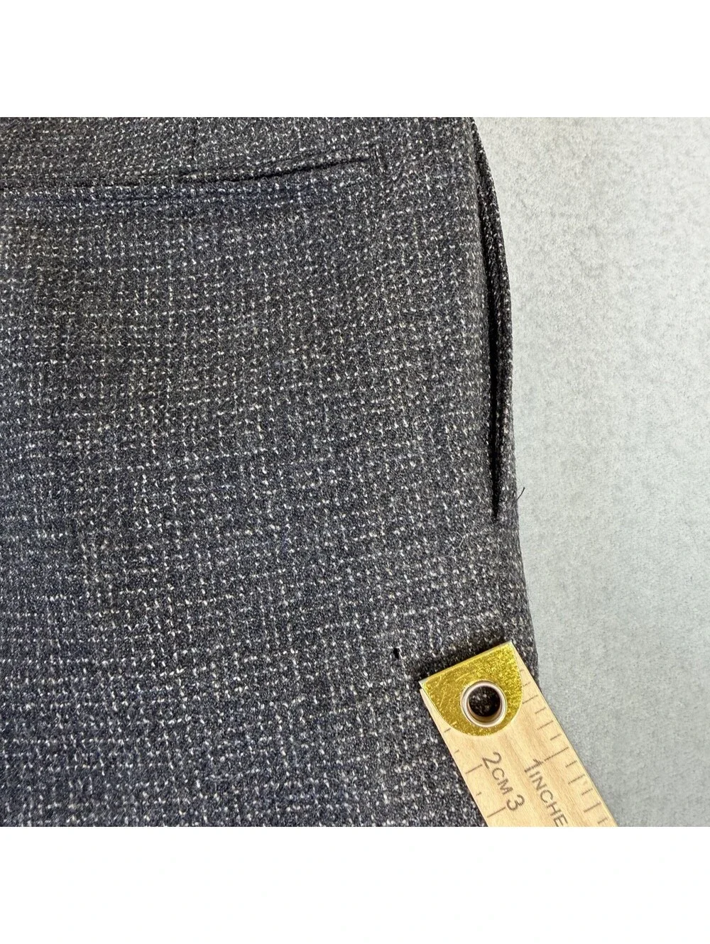 VTG 80s Britches Of Georgetowne Pure Wool Pleated Pants Mens 36x34* Gray Tweed